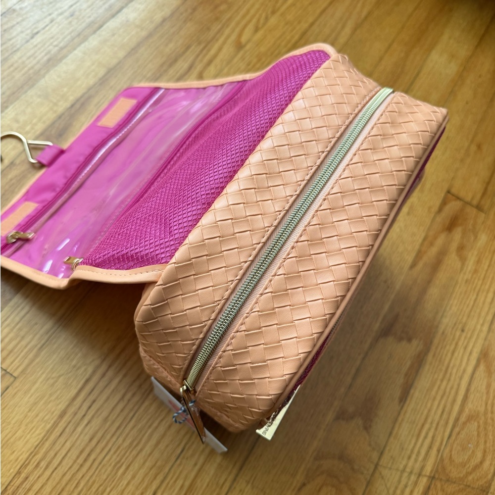 Peach Woven Cosmetic Travel Case - Picture 7 of 12